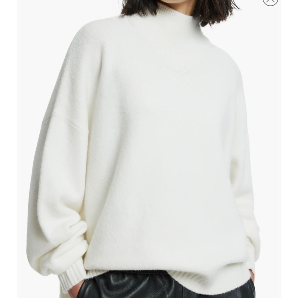 All Saints White Turtleneck Sweater